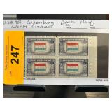 Block of US Luxembourg 5-Cent Stamps
