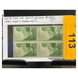 1934 US Postage 1 Cent Mint Block of Four