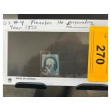 1852 US Franklin #9 No Perforation Stamp