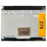 Landing of Columbus 1893 ï¿½Broken Hatï¿½ Stamp