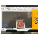 US 671 Washington Carmine Nebraska Overprint