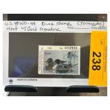 1986 North Dakota Duck Stamp with Gold Signature