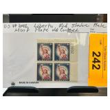 U.S. 8 Cent Liberty Plate Block Stamps