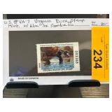 1994 Virginia Waterfowl Stamp With Serial Number