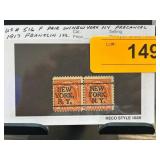 1917 US Scott #516 Franklin Precanceled Pair