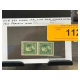 1910 US Franklin 1 Cent Pair Imperf Stamps