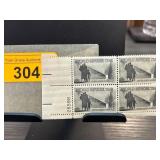 Block of 4 World Refugee Year Stamps