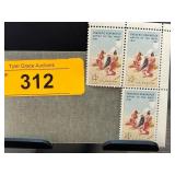 Frederic Remington 4 Cent Stamps Block