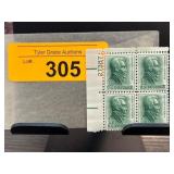 Andrew Jackson 1-Cent U.S. Stamps Block