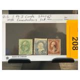 U.S. 1 to 3 Cent Stamps with Cancellations