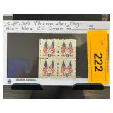 US #1599 Thirteen Stars Flag Stamp Block