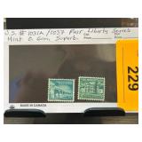 U.S. #1031A/1037 Liberty Series Stamps