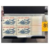 Block of Four ï¿½Law and Orderï¿½ 6c Stamps