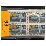 Block of Four First Man on the Moon Stamps