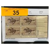 1860-1960 Pony Express 4c Stamp Block