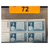 Block of Four 3-Cent Abraham Lincoln Stamps