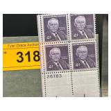 Block of 4 Walter F. George 4-Cent Stamps