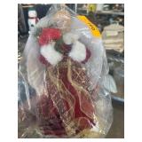 Decorative Angel Figurine in Red and Gold