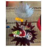 Glass Bowls With Christmas Ornaments