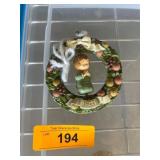 1977 Ceramic Christmas Ornament Wreath