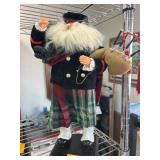 Scottish Santa Claus Figurine With Bagpipes