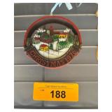 Christmas 1916 Ornament with Village Scene