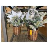 Two Decorative Holiday Arrangements