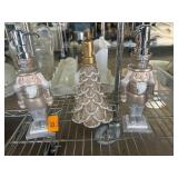 Gold Nutcracker and Tree Soap Dispensers