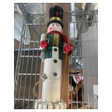 Wooden Snowman Nutcracker Decoration