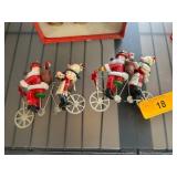 Christmas Decorations Including Santa Figurines