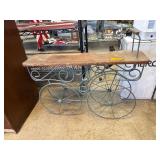 Metal Bicycle-Themed Console Table