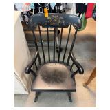 Child Size Painted Wooden Rocking Chair
