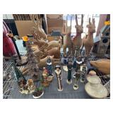 Holiday Decor Lot with Carolers and Reindeer