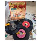 Four Vinyl Records with Tom Sawyer Book