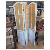 Distressed Folding Wooden Room Divider