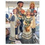 Four Hand-Painted Pilgrim Figurines