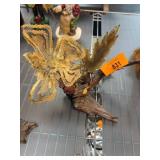 MCM Butterfly Sculpture Driftwood Vase