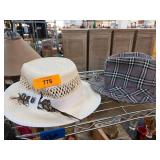 Stacy Adams Straw and Plaid Fedora Hats