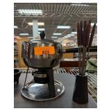 Stainless Steel Fondue Set with Forks