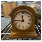 Brass Mantel Clock with Roman Numerals