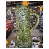 Green Ceramic German Beer Stein