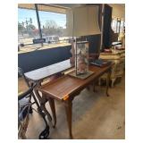 Wooden Console Table With Cabriole Legs