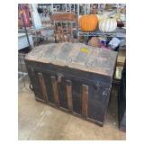 Wood and Metal Dome Top Steamer Trunk