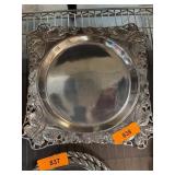 Butterfly-Design Metal Serving Plate