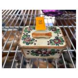 Hand-Painted Ceramic Box with Lid