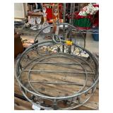 Metal Hanging Basket with Decorative Design
