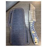 Custom Knife with Decorative Sheath Included