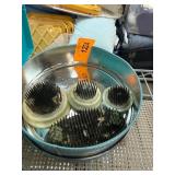 Five Vintage Flower Frogs