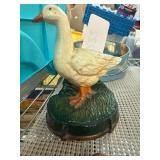 Cast Iron Goose Doorstop in Painted Finish