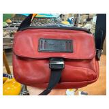 Coach Red and Black Leather Crossbody Bag
